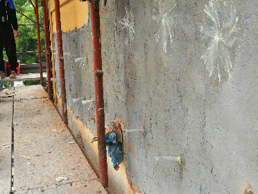 Rifacimento e rinforzo strutturale della facciata di un condominio a Riale di Zola Predosa